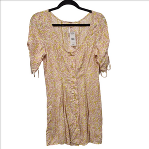 Free People NWT Laced Up Floral Button-Down Mini Dress